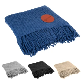 Product: Chunky Knit Blanket With Fringe