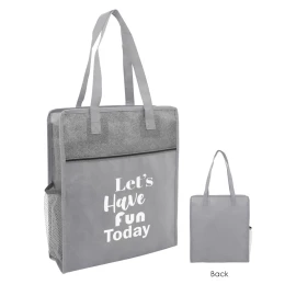 Product: Color Basics Heathered Non-Woven Tote Bag