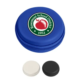 Product: Round Zippered Electronics Travel Case