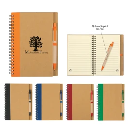 Product: Eco-Inspired Spiral Notebook & Pen