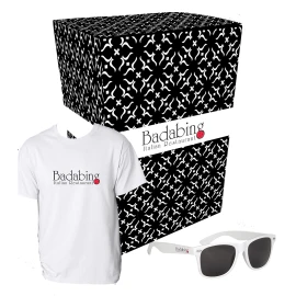 Product: Gildan® Adult Heavy Cotton™ T-Shirt And Sunglasses Combo Set With Custom