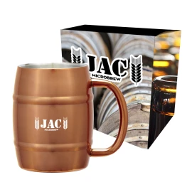 Product: 14 Oz. Moscow Mule Barrel Mug with Custom Box