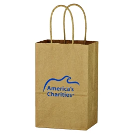 Product: Kraft Paper Brown Shopping Bag - 5-1/4" x 8-1/4"