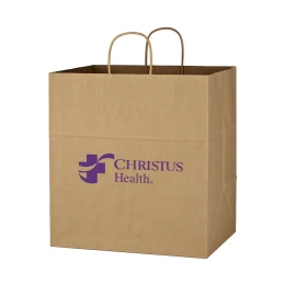 Product: Kraft Paper Brown Shopping Bag - 14" x 15"