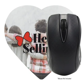 Product: Heart Shaped Computer Mouse Pad - Dye Sublimated