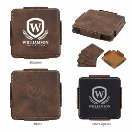 Product: 4-Piece Coaster Set With Holder