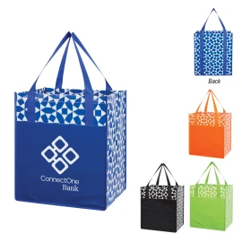 Product: Non-Woven Geometric Shopping Tote Bag
