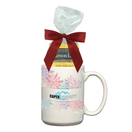 Product: 15 Oz. Full Color Mug with Four Assorted Tea Bags
