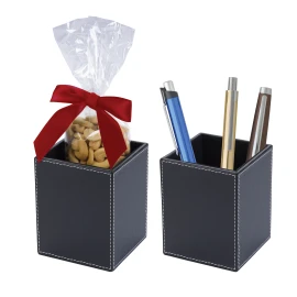 Product: Faux Leather Pen Cup Set