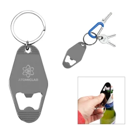 Product: Motel Style Metal Key Tag With Bottle Opener