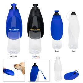Product: 21 Oz. Recycled Pet Water Bottle & Dispensing Bowl