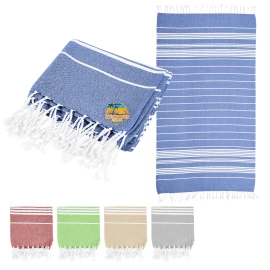 Product: Recycled Beach Blanket With Tassel Fringe