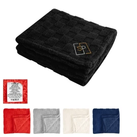 Product: rPET Checkered Sherpa Blanket