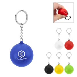 Product: Round PU Stress Reliever Keychain