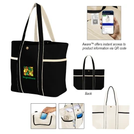 Product: Aware™ 10 Oz. Recycled Cotton Canvas Tote Bag