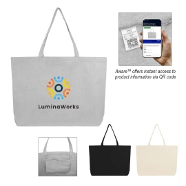Product: Aware™ 9 Oz. Recycled Cotton Shopper Tote Bag