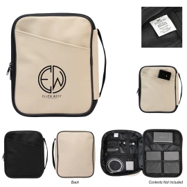Product: Hudson Recycled Leatherette Tech Organizer