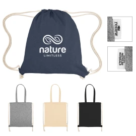 Product: Nicole Recycled Cotton Drawstring Bag