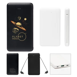 Product: 10,000 mAh Power Bank With Integrated Cables