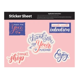 Product: Sticker Sheet 5.5" x 7" Custom Shapes