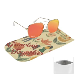 Product: Aviator Sunglasses With rPET Microfiber Sunglass Pouch