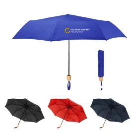 Product: 41" Arc Umbrella With 100% RPET Canopy & Bamboo Handle