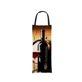 Product: 6" W X 16" H Polyester Wine Bag
