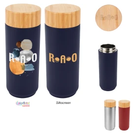 Product: 16 Oz. Stainless Steel Lexington Bottle With Bamboo Lid