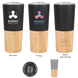 Product: 16 Oz. Marlow Stainless Steel Tumbler With Bamboo Base