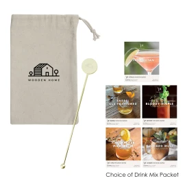 Product: Stainless Steel Cocktail Stirrers With Cocktail Infusion Drink Packet