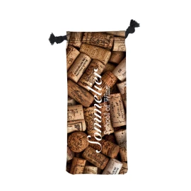 Product: 6" W X 15.5" H Wine Drawstring Bag