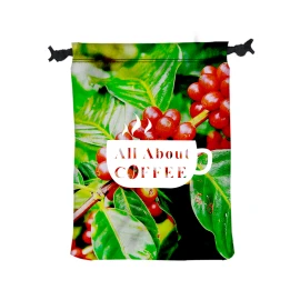 Product: 9" W x 12" H Polyester Drawstring Bag