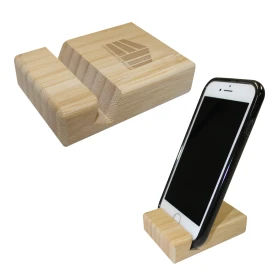 Product: Bamboo Block Phone Stand