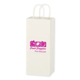 Product: Kraft Paper White Wine Bag - 5.25" x 13"