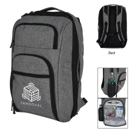 Product: Heathered RFID Laptop Backpack & Briefcase