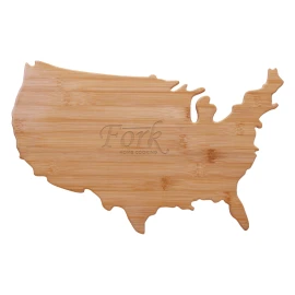 Product: USA Shape Bamboo Cutting Board