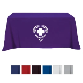 Product: Flat Poly/Cotton 4-sided Table Cover - fits 6' standard table