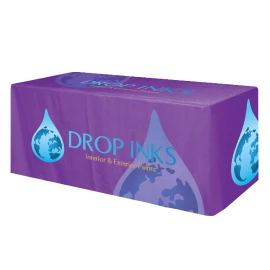 Product: Fitted All Over Dye Sub Table Cover - 4-sided, fits 6' table