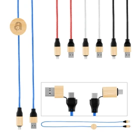 Product: 3' 60W Bamboo & rPET Fast Charging Cable