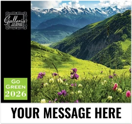 Product: Galleria Wall Calendar 2026 Go Green
