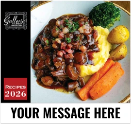 Product: Galleria Wall Calendar 2026 Recipes
