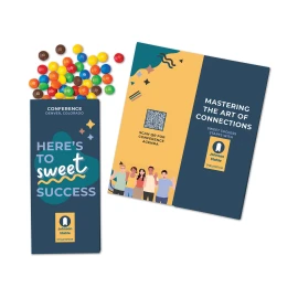 Product: Full-Color Custom Sweeter Cards with Candy Coated Chocolate Bitz