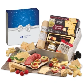 Product: Shelf Stable Snack Lover's Gift Box with Bow Sleeve