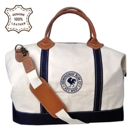 Product: Signature Weekender Cotton Canvas Duffle Bag - 25"x13"x10"
