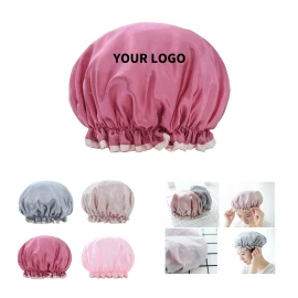 Product: PEVA Shower Cap With Elastic Trim Machine Washable 10.6" x 4.3"