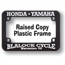 Product: Motorcycle Raised Copy Plastic License Plate Frame