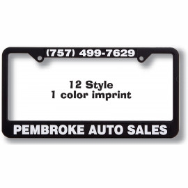 Product: Standard Raised Copy Plastic License Plate Frame