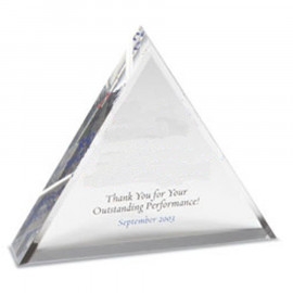 Product: Clear Economy Acrylic Triangle Shaped Paperweight