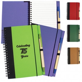 Product: Recycled Notebook with Fabric Contrast Accents