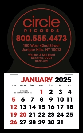 Product: Circle Stick Up Calendar
